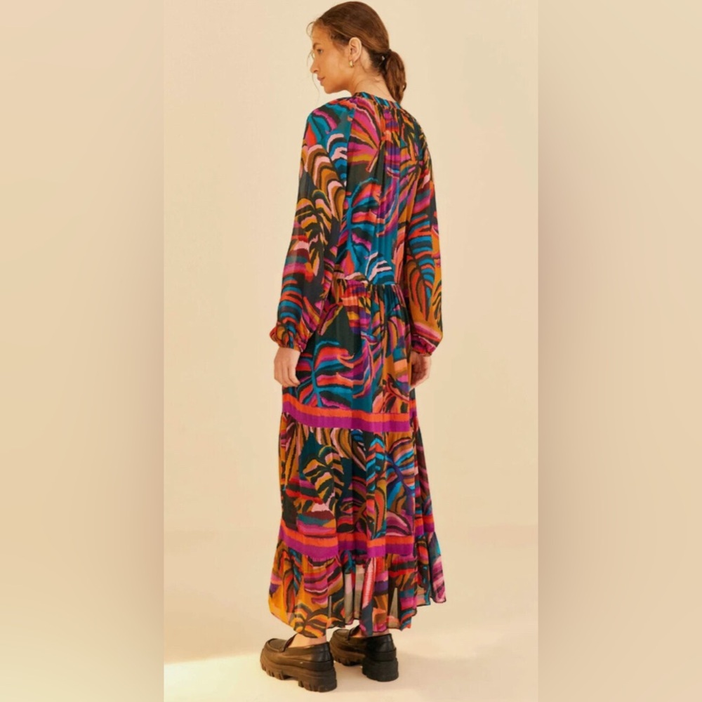 FARM RIO Graphic Foliage Embroidered Maxi Dress
Small NWT - Picture 4 of 12